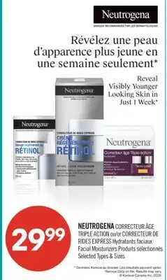 Pharmaprix NEUTROGENA CORRECTEUR ÂGE TRIPLE ACTION or EXPRESS Hydratants Facial Moisturizers offer