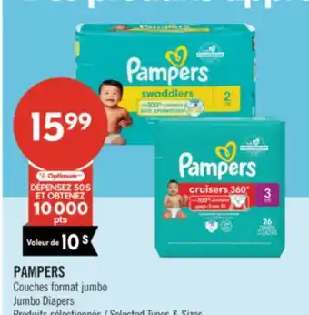 Pharmaprix PAMPERS Jumbo Diapers offer