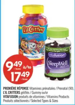 Pharmaprix First Response Prenatal Vitamins (90), L'il Critters Gummies or Vitafusion Vitamins Products offer