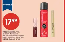Pharmaprix L'ORÉAL HYALURONIC LIP TINT, TELESCOPIC Mascara or INFALLIBLE Setting Mist offer