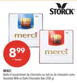 Pharmaprix MERCI Assorted Milk or Dark Chocolate Box offer
