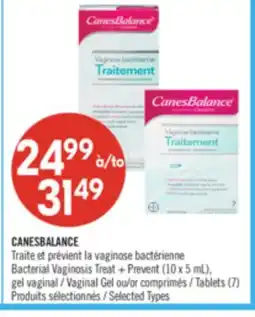 Pharmaprix CANESBALANCE Bacterial Vaginosis Treat + Prevent (10 x 5 mL), Vaginal Gel or Tablets (7) offer