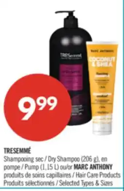 Pharmaprix TRESEMMÉ Dry Shampoo (206 g), Pump (1,15 L) or MARC ANTHONY Hair Care Products offer