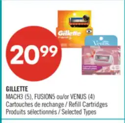 Pharmaprix Gillette Mach3 (5), Fusion or Venus (4) Refill Cartridges offer