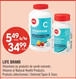 Pharmaprix LIFE BRAND Vitamin or Natural Health Products offer