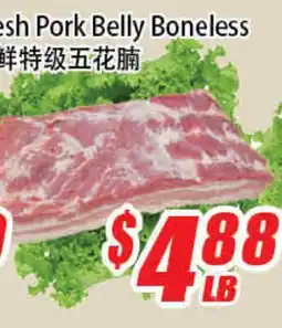 WinCo Food Mart Fresh Pork Belly Boneless offer