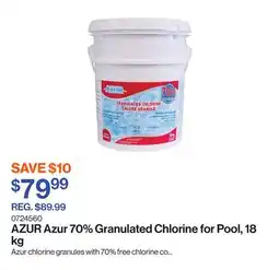 Patrick Morin Azur 70% Granulated Chlorine for Pool offer