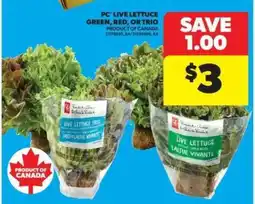 Real Canadian Superstore PC Live Lettuce offer