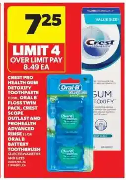 Real Canadian Superstore Crest Pro Health Gum Detoxify Toothpaste & Oral-B Floss Twin Pack offer