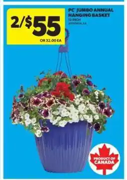 Real Canadian Superstore PC Jumbo Annual Hanging Basket offer