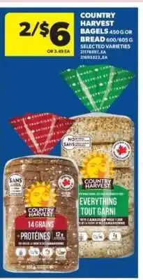 Real Canadian Superstore Country Harvest Bagels or Bread offer