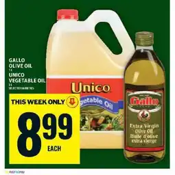 Food Basics Gallo Olive Oil / Unico Vegetable Oil offer