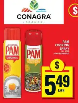 Food Basics PAM COOKING SPRAY offer