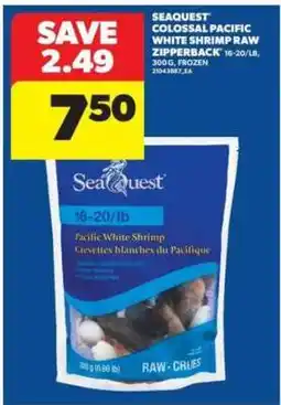 Real Canadian Superstore Seaquest Colossal Pacific White Shrimp Raw Zipperback offer