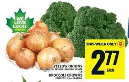 Food Basics Yellow Onions & Broccoli Crowns offer