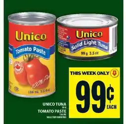 Food Basics Unico Tuna / Tomato Paste offer