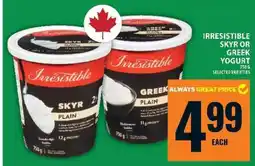 Food Basics Irresistible Skyr or Greek Yogurt offer