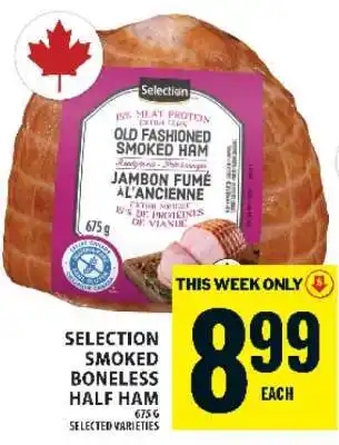 Food Basics SELECTION SMOKED BONELESS HALF HAM offer