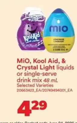 Real Canadian Superstore MiO, Kool Aid, & Crystal Light liquids offer