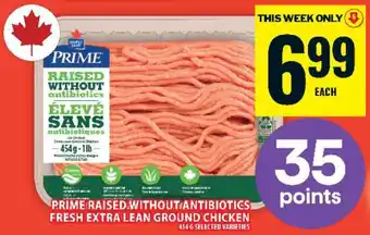 Food Basics Prime Raised Without Antibiotics Fresh Extra Lean Ground Chicken offer