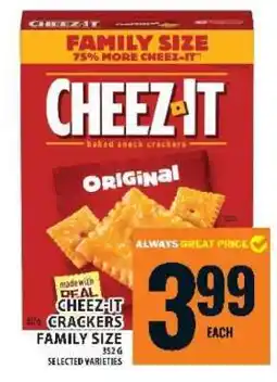 Food Basics CHEEZ-IT CRACKERS FAMILY SIZE offer