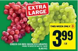 Food Basics GREEN or RED SEEDLESS GRAPES offer