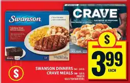 Food Basics Swanson Dinners / Crave Meals offer