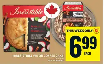 Food Basics Irresistible Pie or Coffee Cake offer