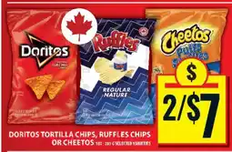 Food Basics Doritos Tortilla Chips, Ruffles Chips or Cheetos offer