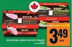 Food Basics Irresistible Greek or Skyr Yogurt offer