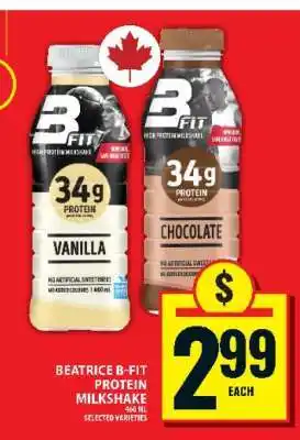 Food Basics Beatrice B-Fit Protein Milkshake offer