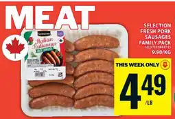 Food Basics SELECTION FRESH PORK SAUSAGES FAMILY PACK offer