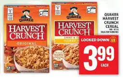 Food Basics QUAKER HARVEST CRUNCH CEREAL offer