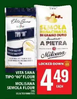 Food Basics Vita Sana Tipo '00' Flour / Molisana Semola Flour offer