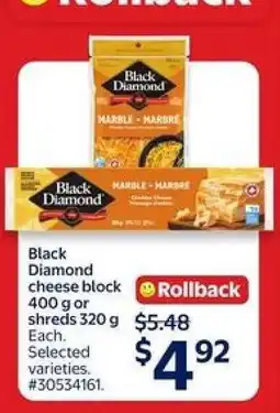 Walmart BLACK DIAMOND CHEESE offer