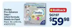 Walmart Similac Pro-Advance Step 1 infant formula offer