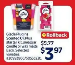 Walmart Glade Plugins Scented Oil Plus offer