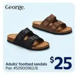 Walmart Adults' Footbed Sandals offer