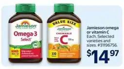 Walmart Jamieson Omega-3 or Vitamin C offer