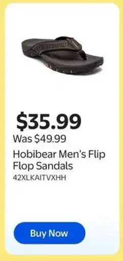 Walmart Hobibear Men's Flip Flop Sandals offer