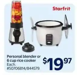 Walmart Starfrit Personal Blender or 6 Cup Rice Cooker offer