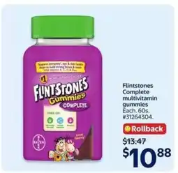 Walmart Flintstones Complete Multivitamin Gummies offer