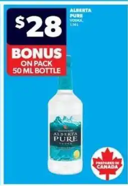 Real Canadian Liquorstore ALBERTA PURE VODKA offer
