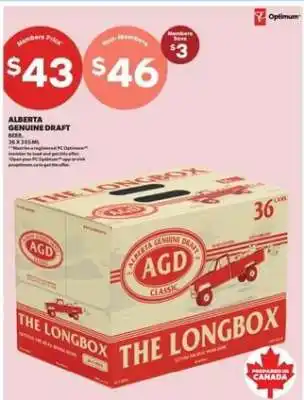Real Canadian Liquorstore Alberta Genuine Draft Beer offer