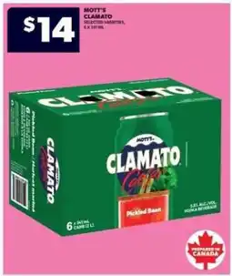 Real Canadian Liquorstore Mott's Clamato offer
