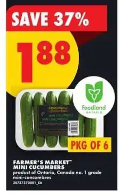 No Frills FARMER'S MARKET MINI CUCUMBERS offer