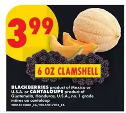 No Frills BLACKBERRIES OR CANTALOUPE offer