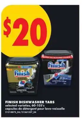 No Frills FINISH DISHWASHER TABS offer