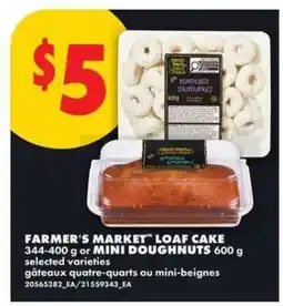 No Frills FARMER'S MARKET LOAF CAKE or MINI DOUGHNUTS offer
