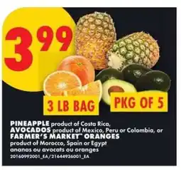 No Frills PINEAPPLE, AVOCADOS, ORANGES offer